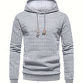 Men's waffle textured hooded pullover