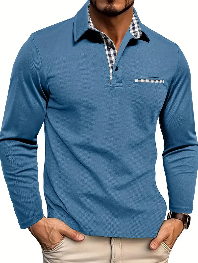 Alonzo | Tailored Long Sleeve Polo Shirt