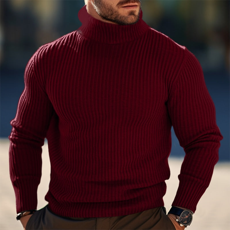 Flynn | Ribbed Roll Neck Jumper