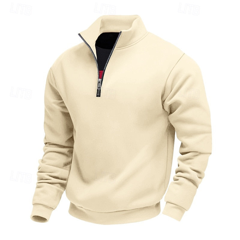 Men's refined quarter zip sweatshirt, view 7