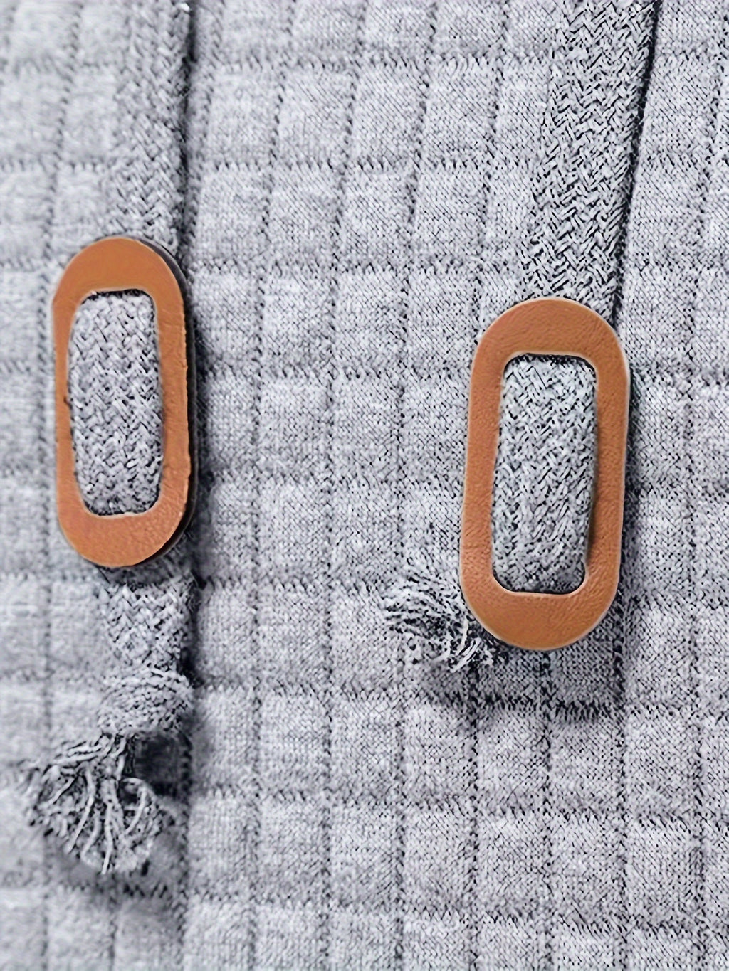 Men's waffle textured hooded pullover, view 6