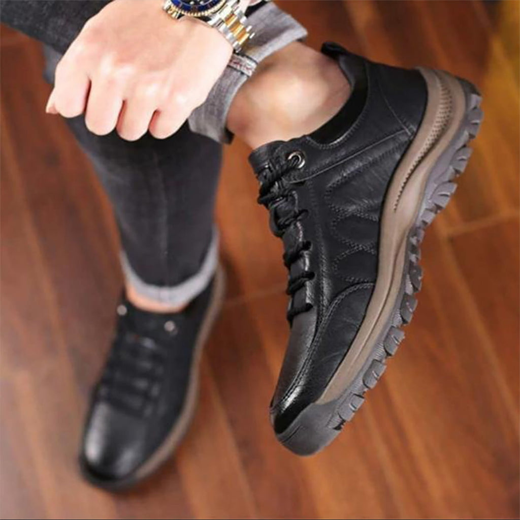 Men's cushioned leather comfort shoes, view 6