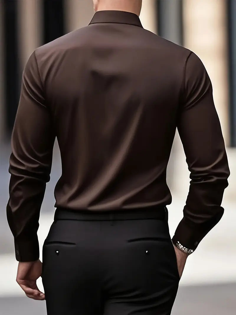 Men's breathable tailored long sleeve shirt, view 13