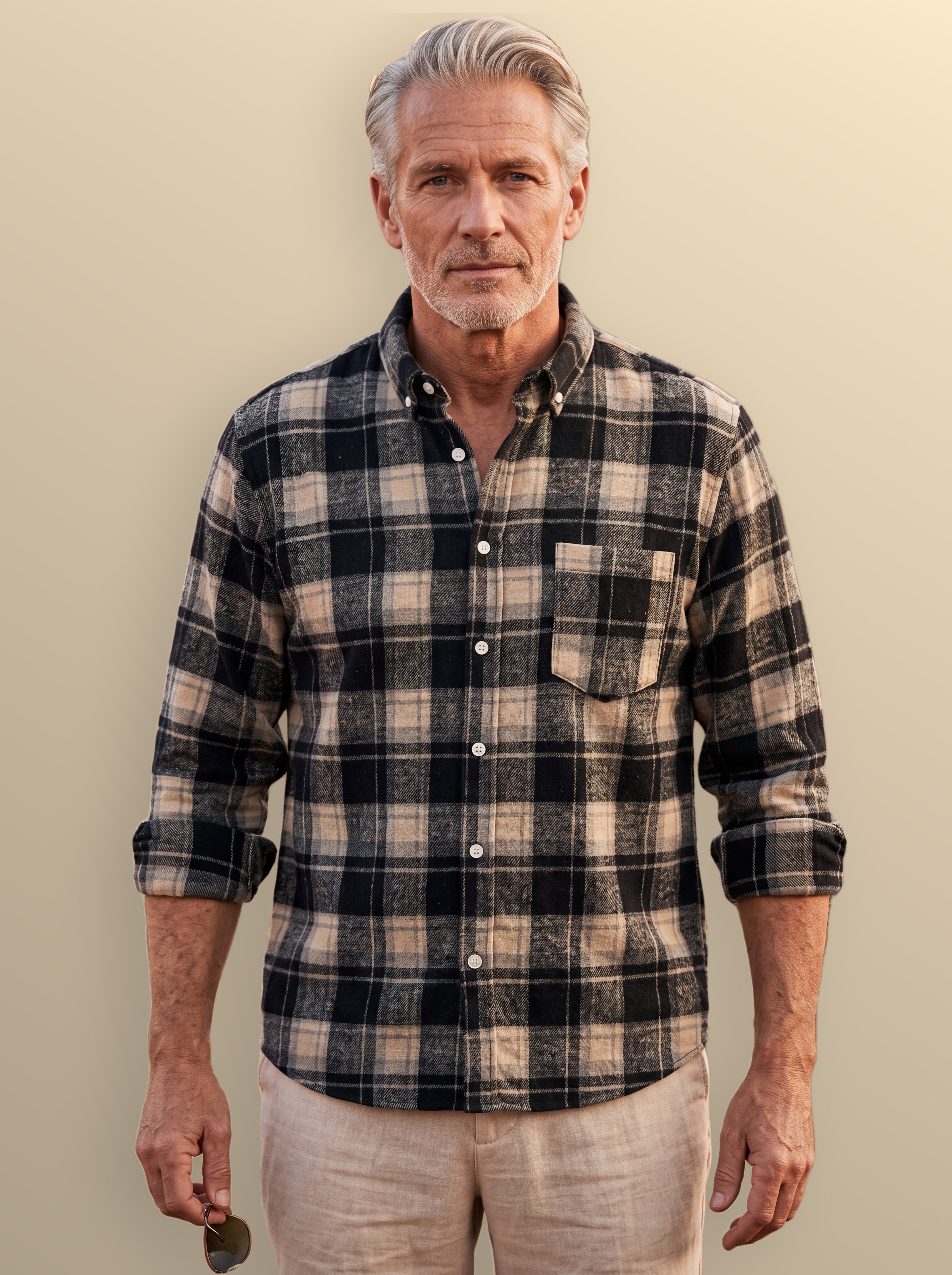 Sheridan | Brushed Plaid Flannel Button Up Shirt