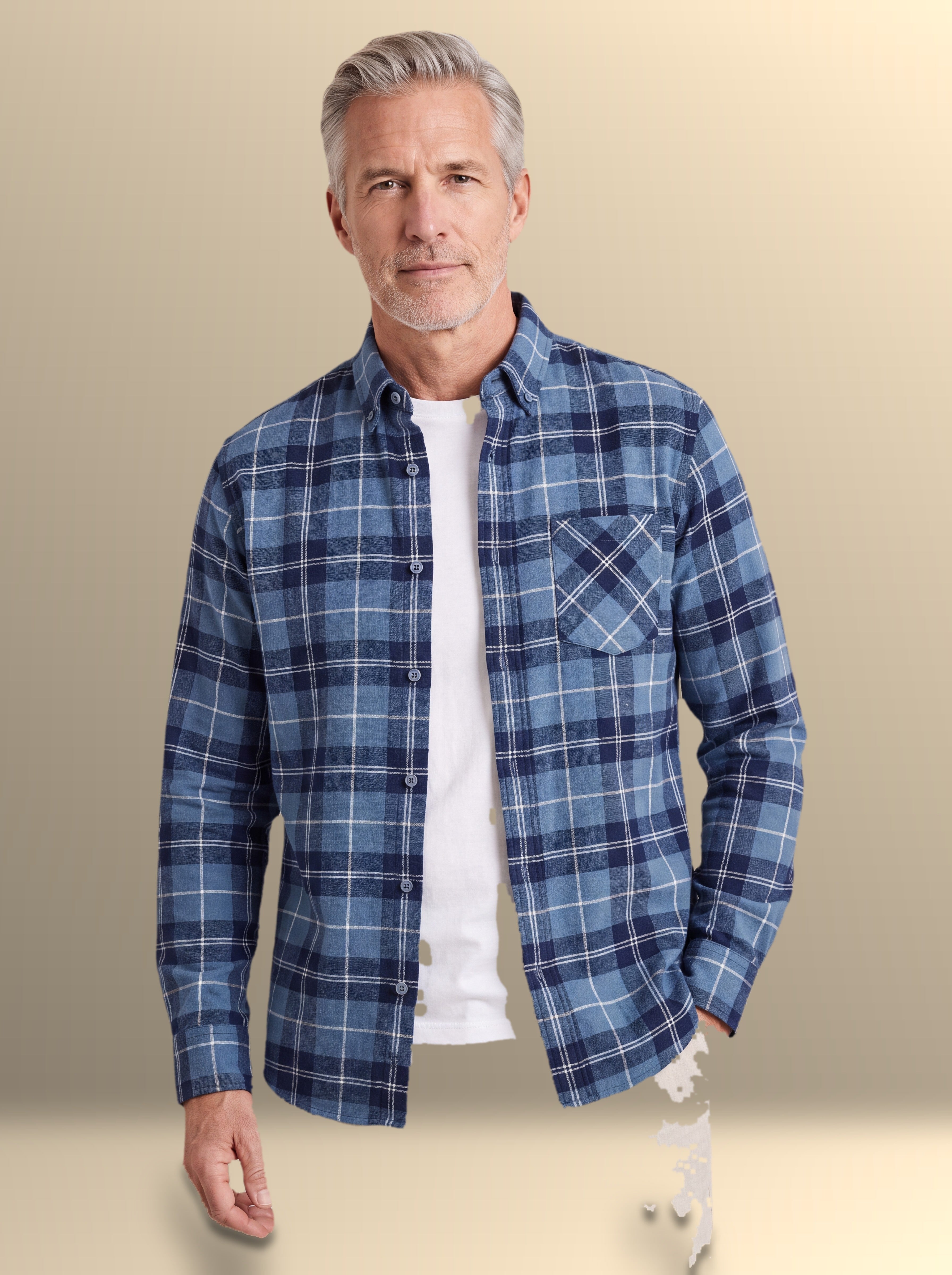 Sheridan | Brushed Plaid Flannel Button Up Shirt