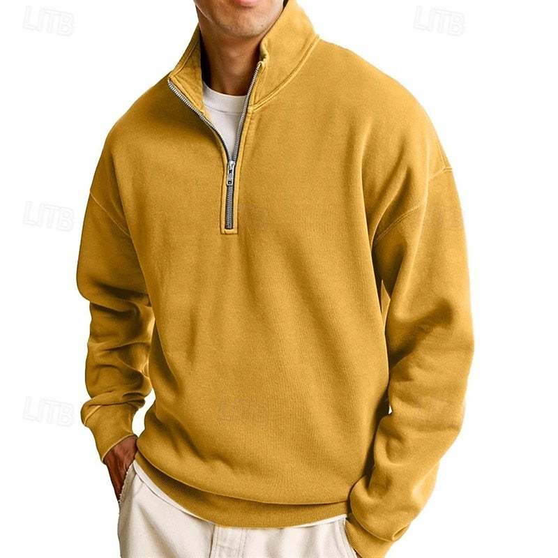 Men's quarter zip sweatshirt, view 9