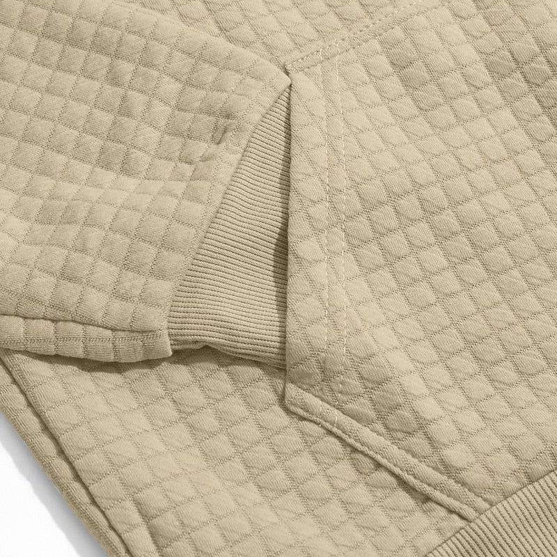 Men's soft textured hooded pullover, view 6