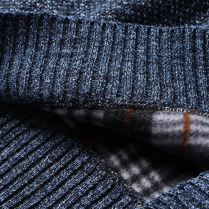 Men's quarter zip stand collar jumper, view 10
