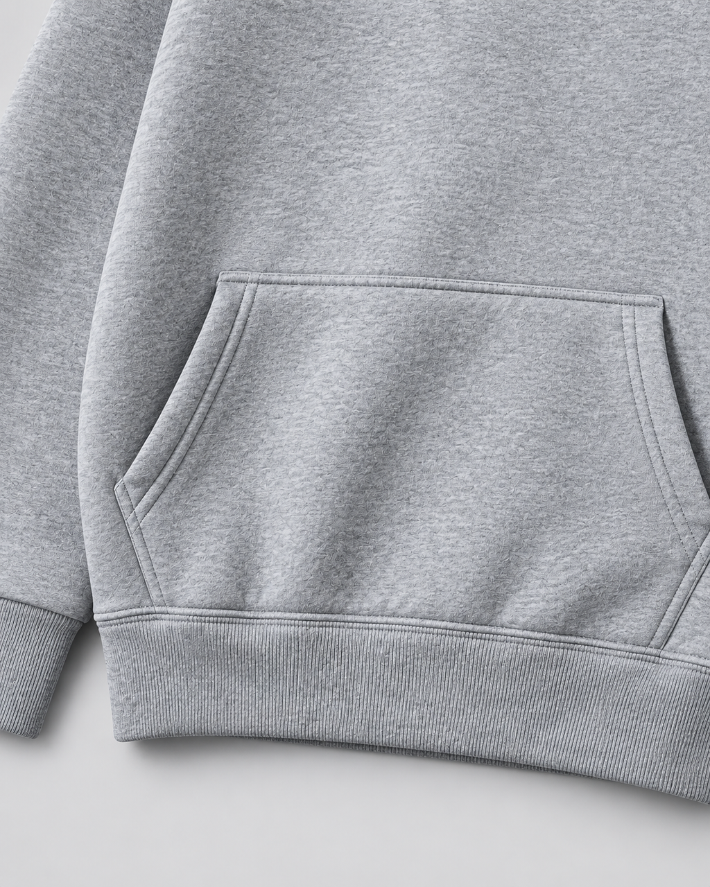 Men's fleece pullover hoodie with kangaroo pocket and ribbed cuffs - view 4