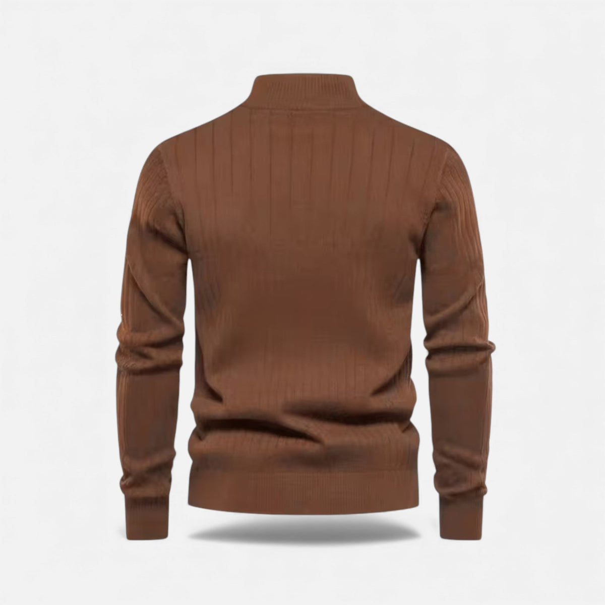 Men's long line zip knit cardigan, view 10