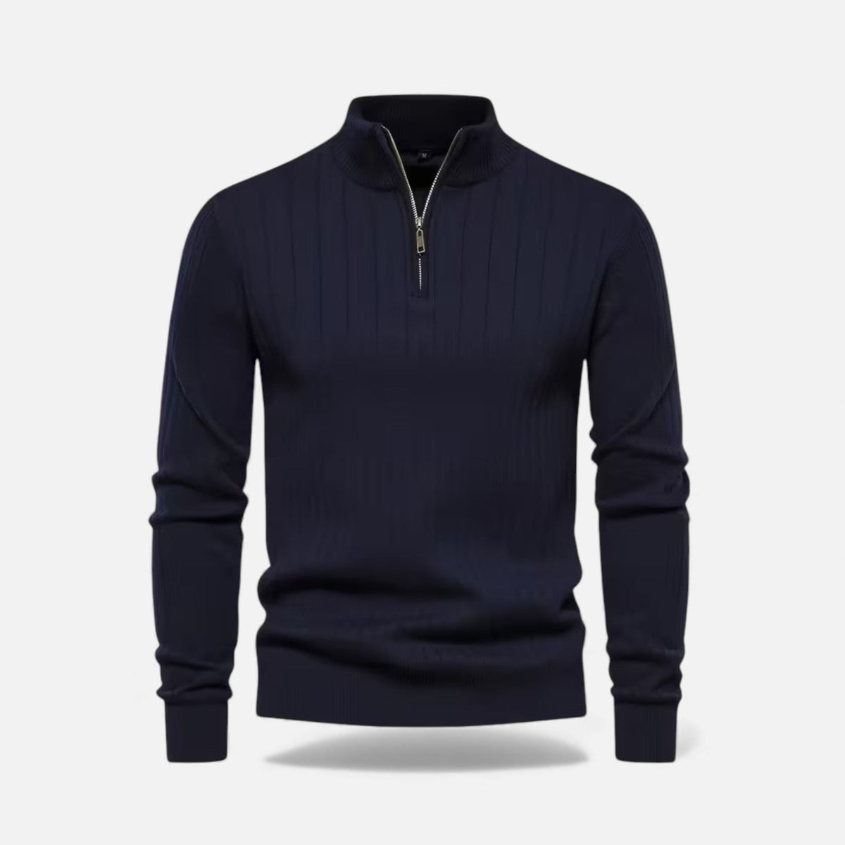 Men's long line zip knit cardigan, view 14