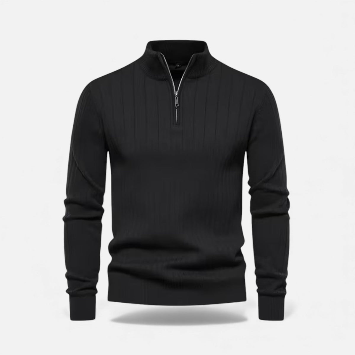 Men's long line zip knit cardigan, view 11