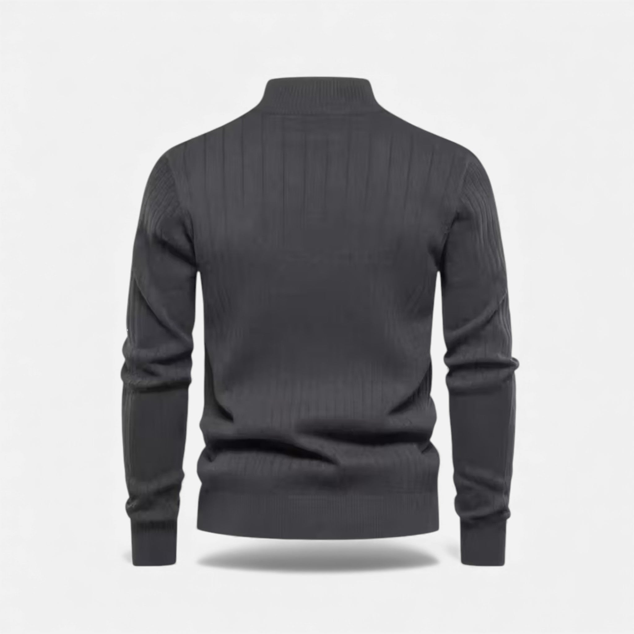 Men's long line zip knit cardigan, view 6