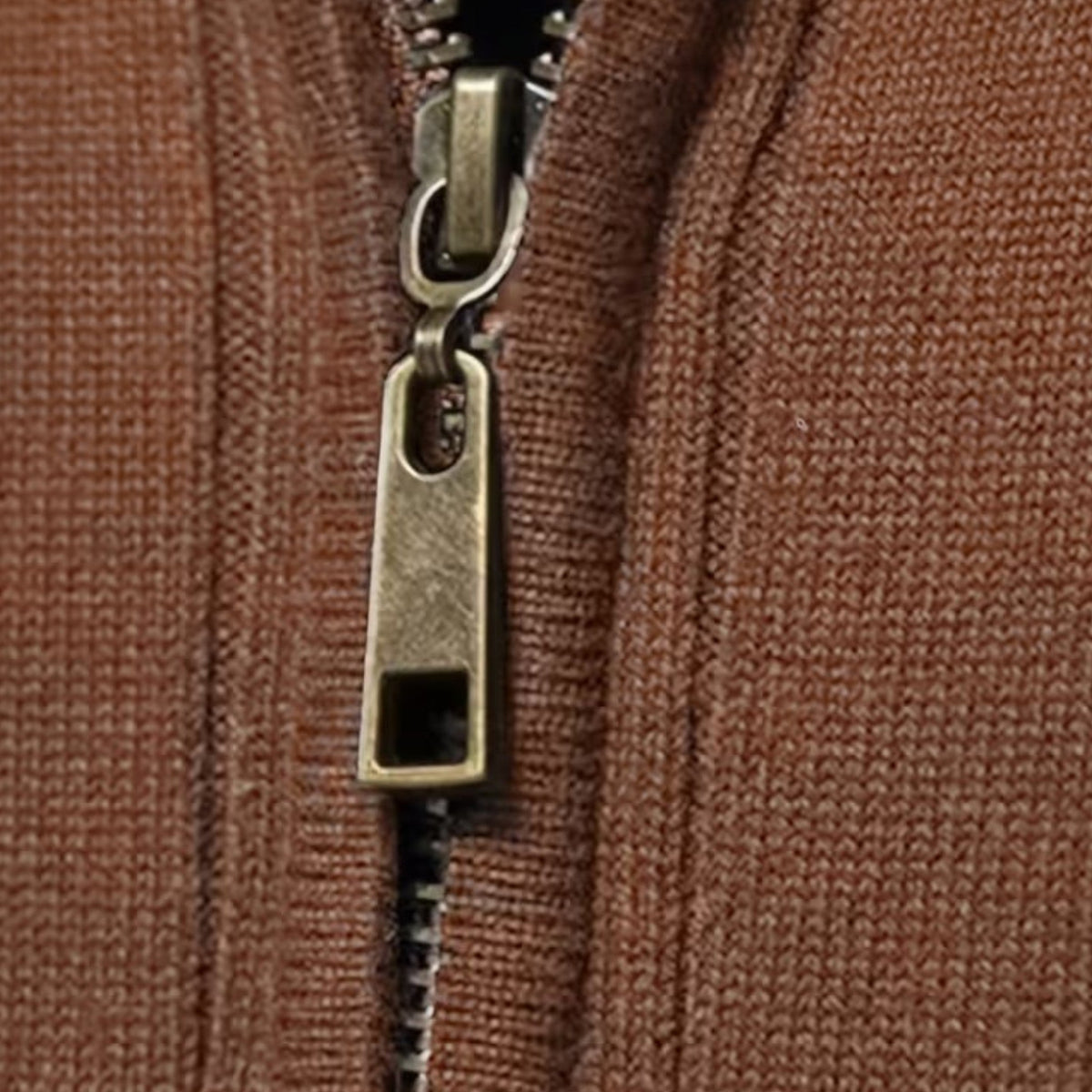 Men's long line zip knit cardigan, view 8