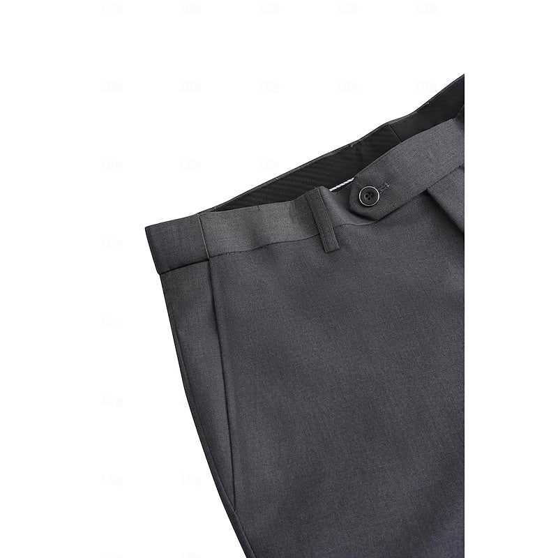 Mens suit with black shawl lapel, single-button jacket and tapered trousers - view 18