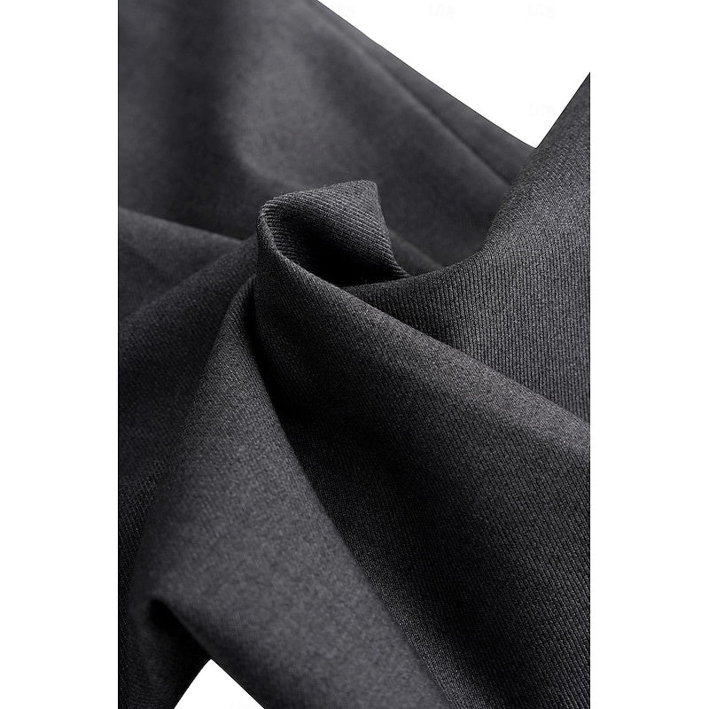 Mens suit with black shawl lapel, single-button jacket and tapered trousers - view 19