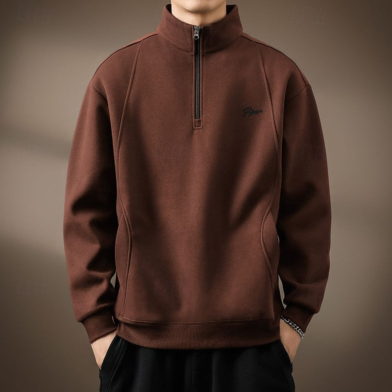 Men's classic quarter zip sweatshirt, view 6