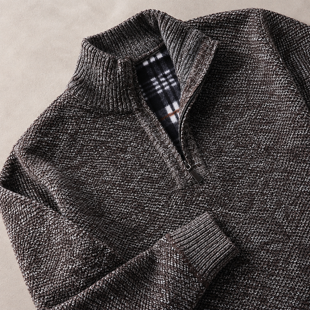 Abner | Marled Knit Half Zip Jumper