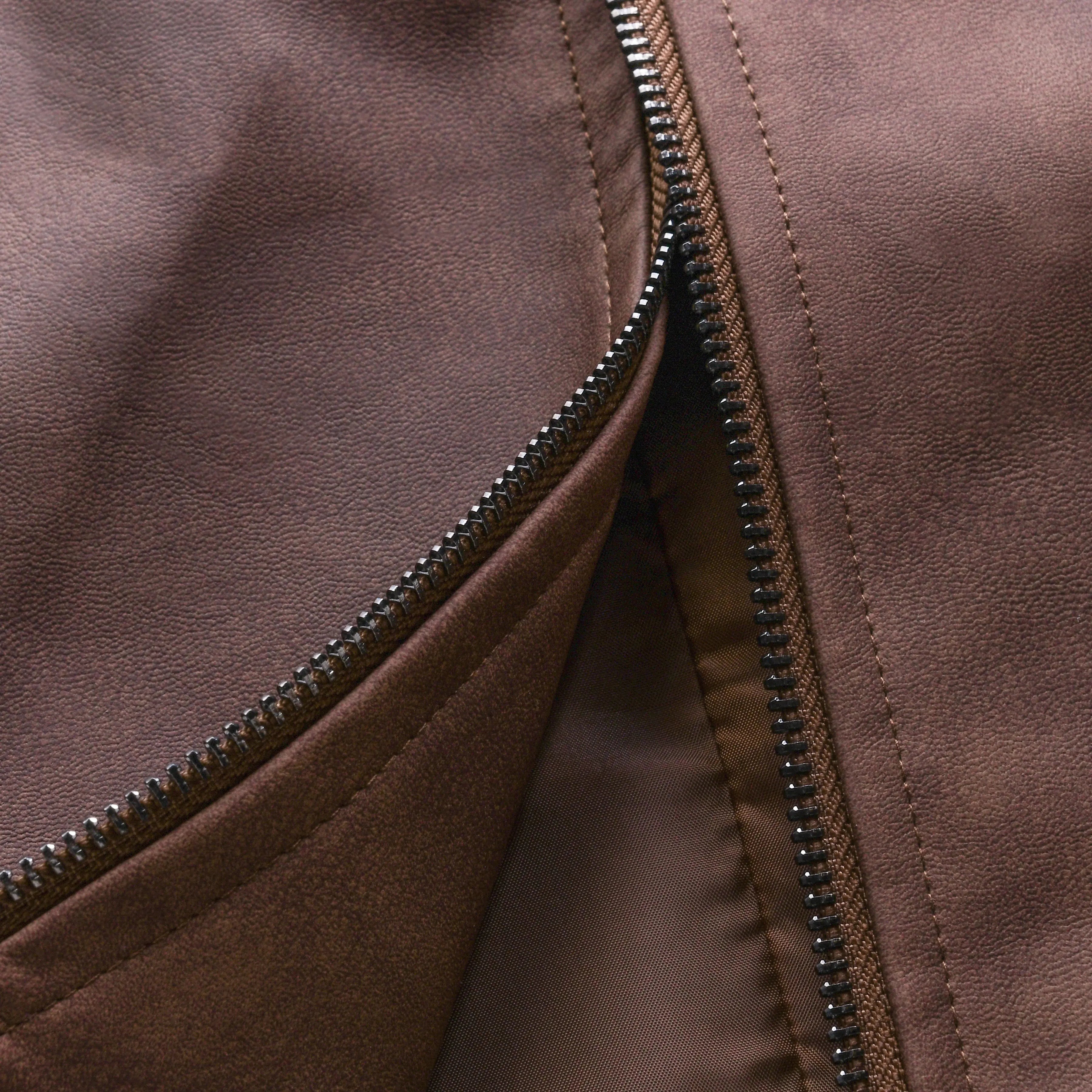 Men's grained texture zip bomber jacket, view 5