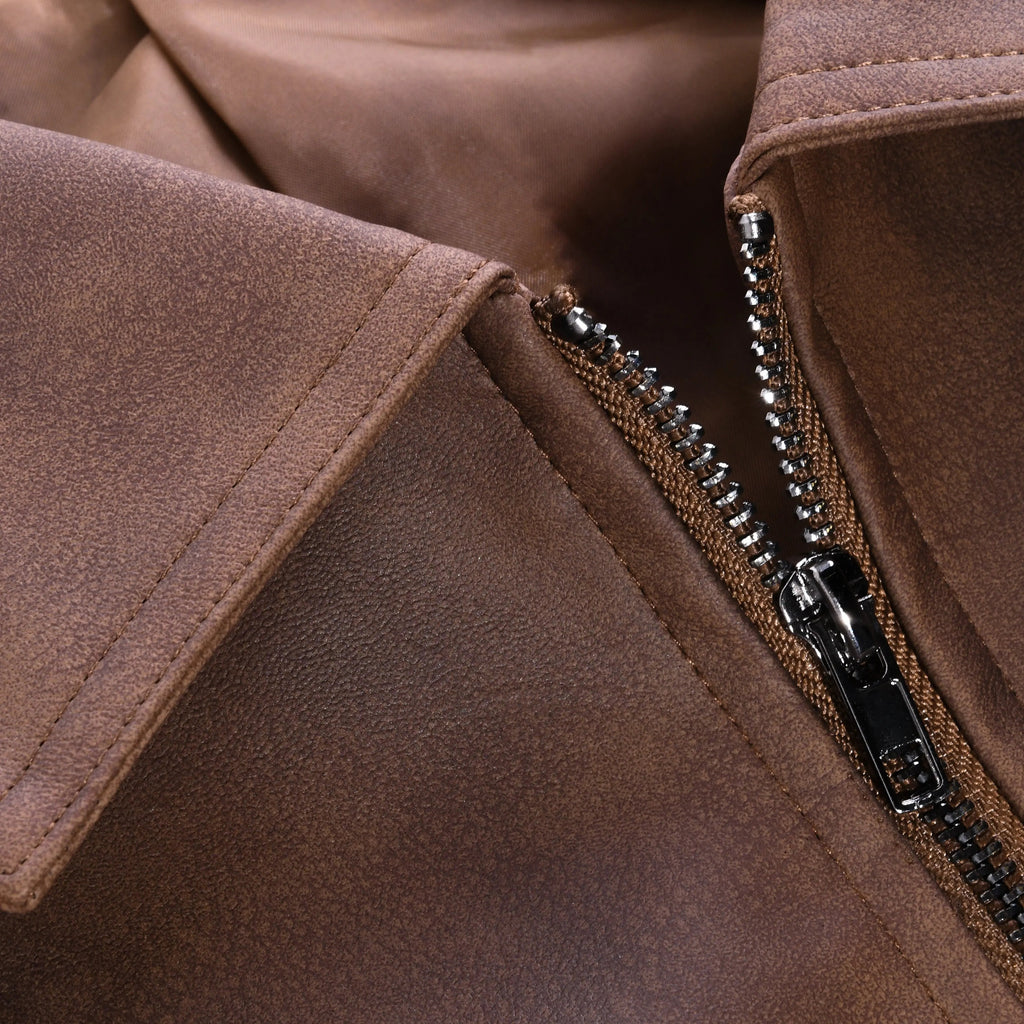 Men's grained texture zip bomber jacket, view 7