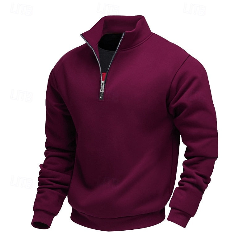 Men's refined quarter zip sweatshirt, view 10