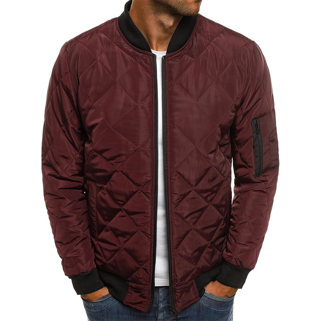 Men's diamond quilted bomber jacket, view 5