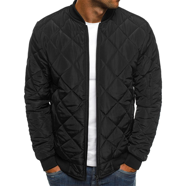 Men's diamond quilted bomber jacket, view 6