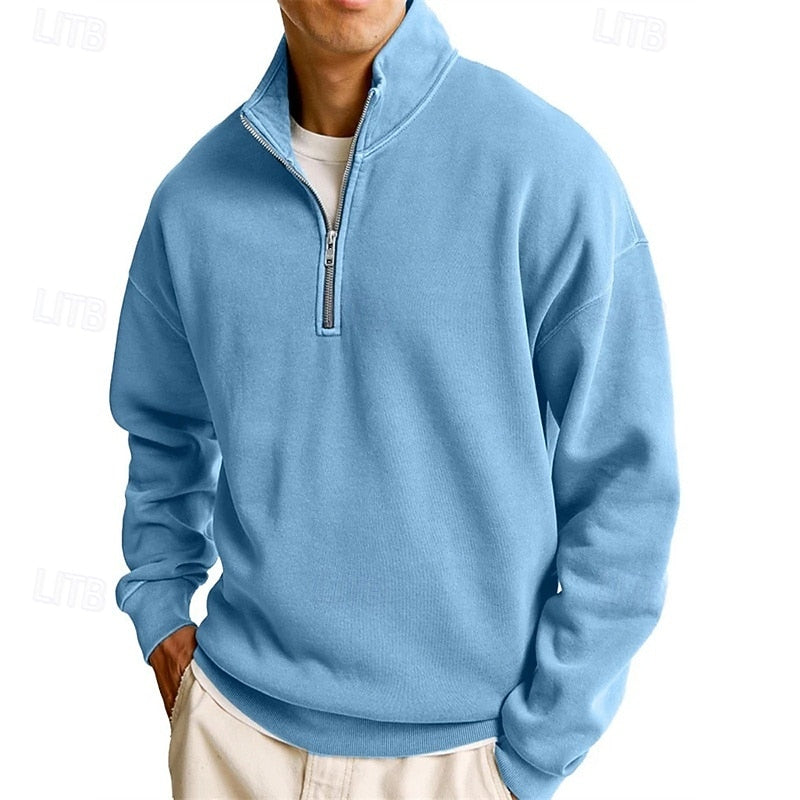 Men's quarter zip sweatshirt, view 7