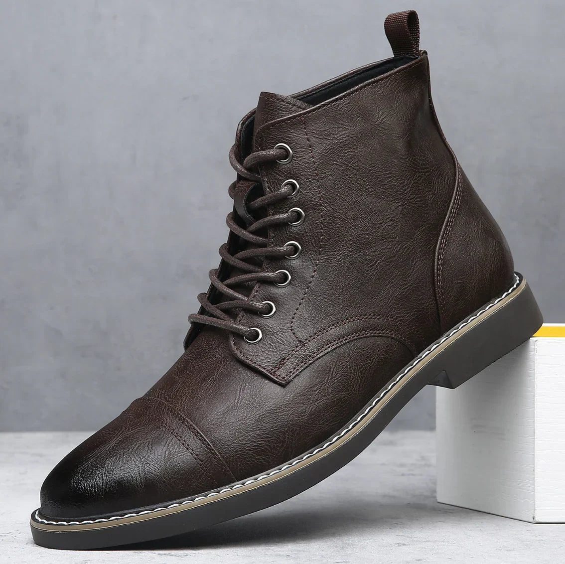 Tobin | Cap Toe Leather Work Boots