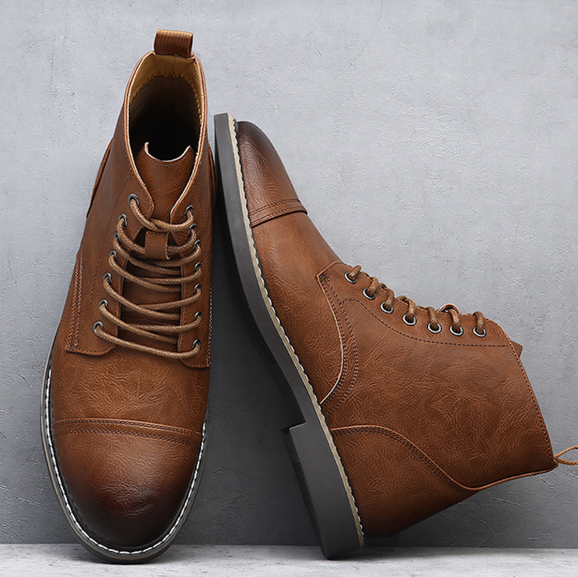 Tobin | Cap Toe Leather Work Boots