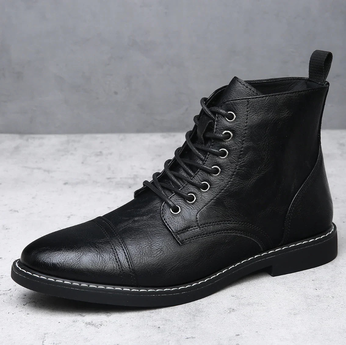 Tobin | Cap Toe Leather Work Boots