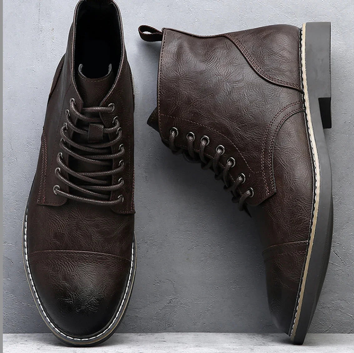 Tobin | Cap Toe Leather Work Boots