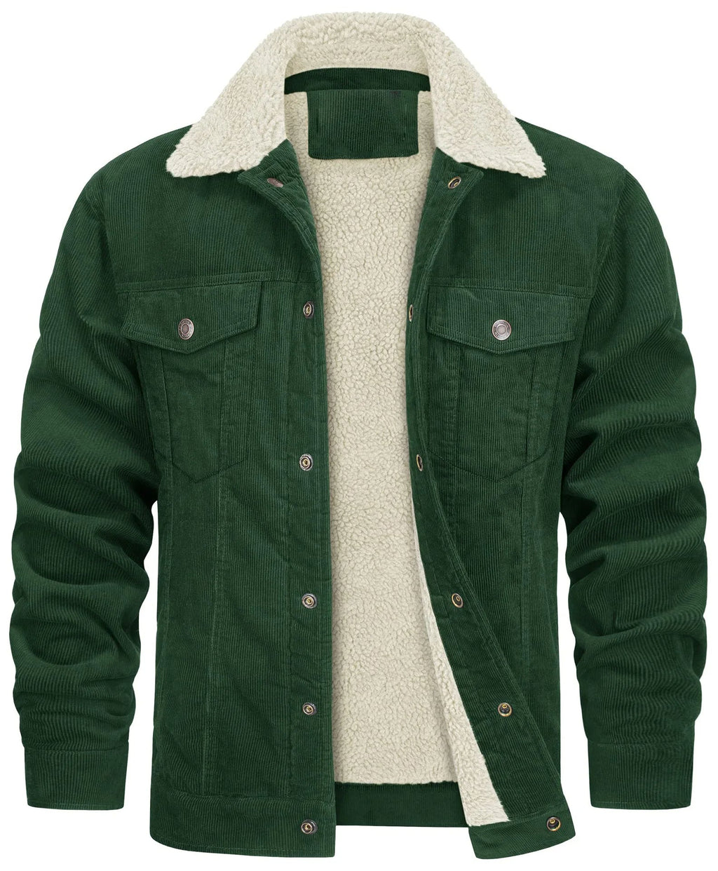 Men's sherpa collar lined corduroy jacket, view 7