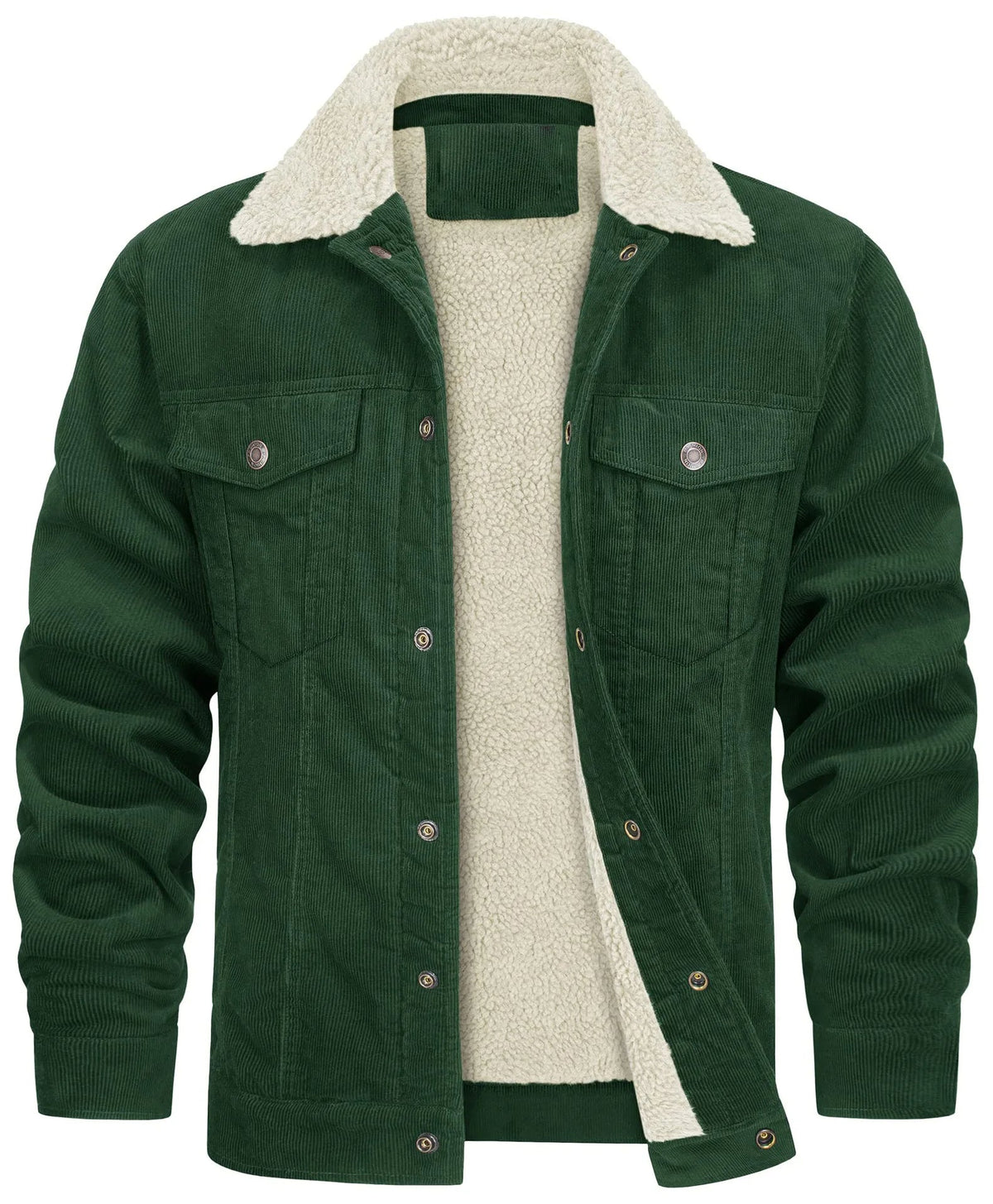 Men's sherpa collar lined corduroy jacket, view 7