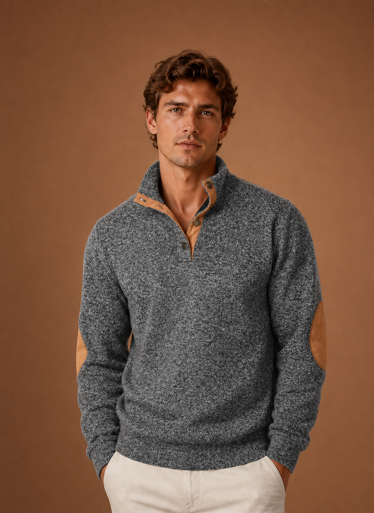 Men's mock neck layering jumper