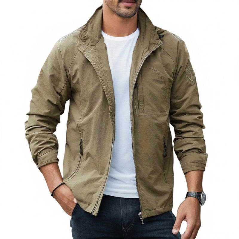 Men's detachable hood outdoor jacket