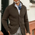 Men's chunky knit button cardigan