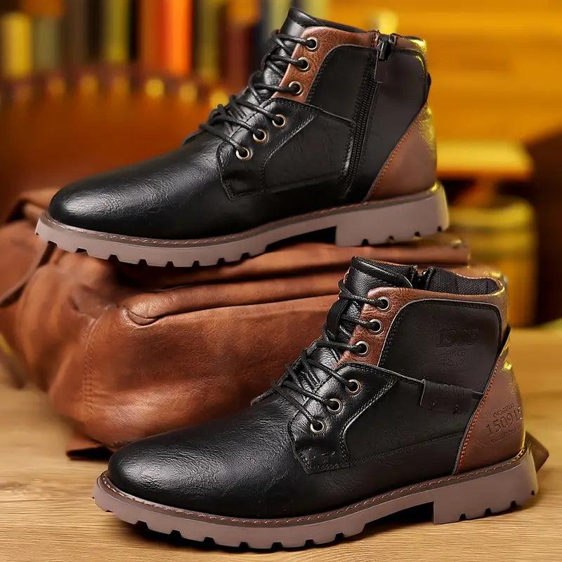 Roland | Side Zip Lace Up Ankle Boots