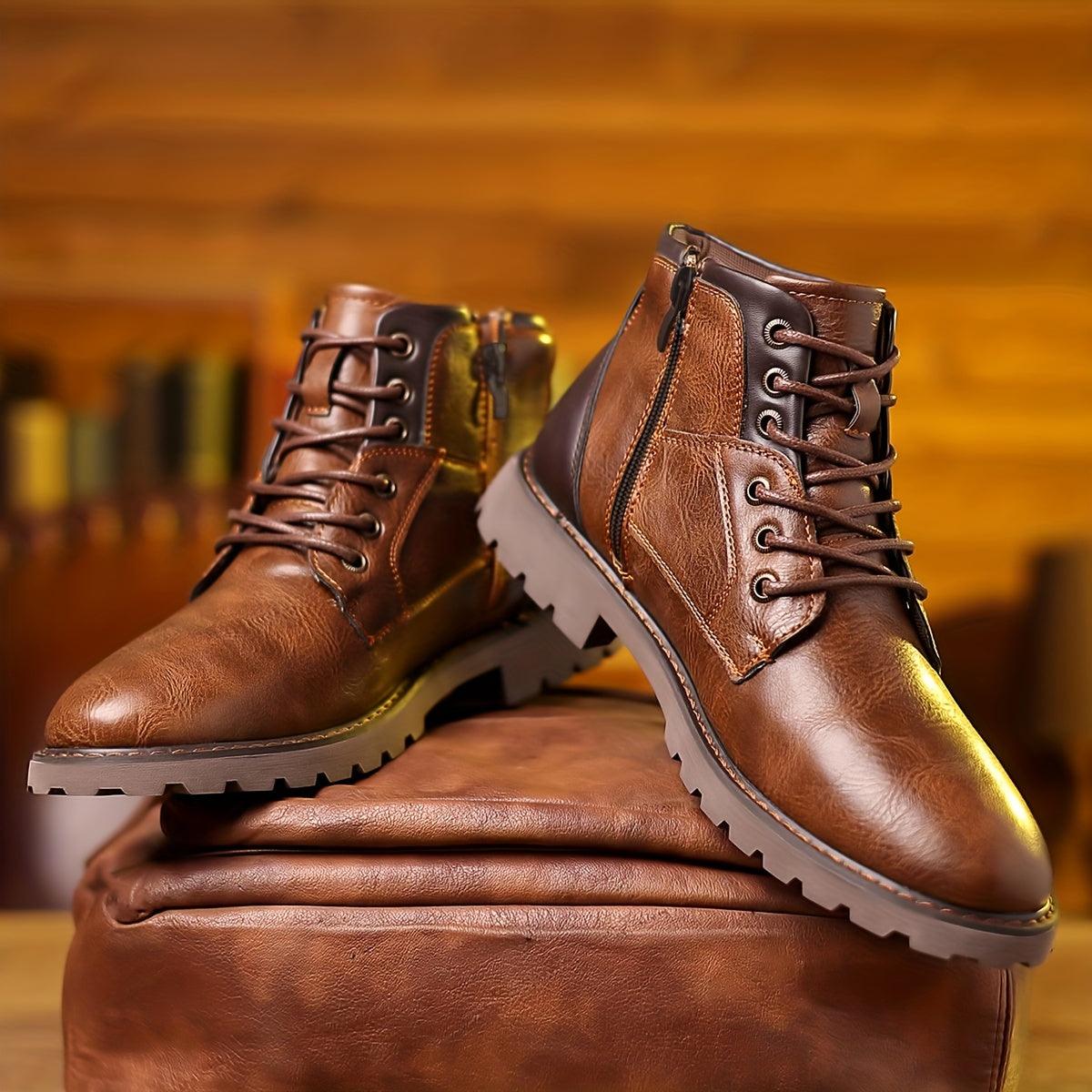 Roland | Side Zip Lace Up Ankle Boots