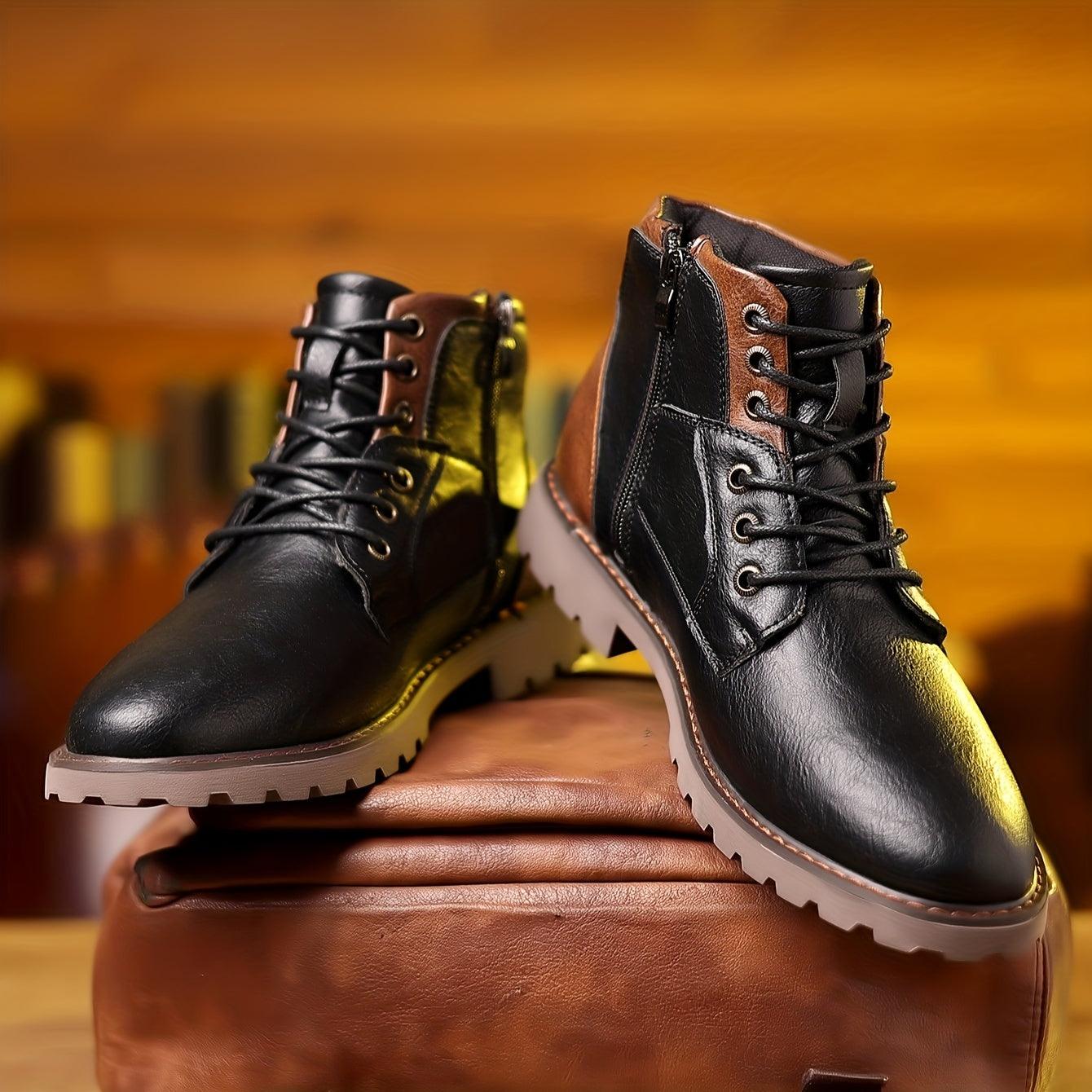Roland | Side Zip Lace Up Ankle Boots