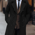 Men's double breasted winter trench coat
