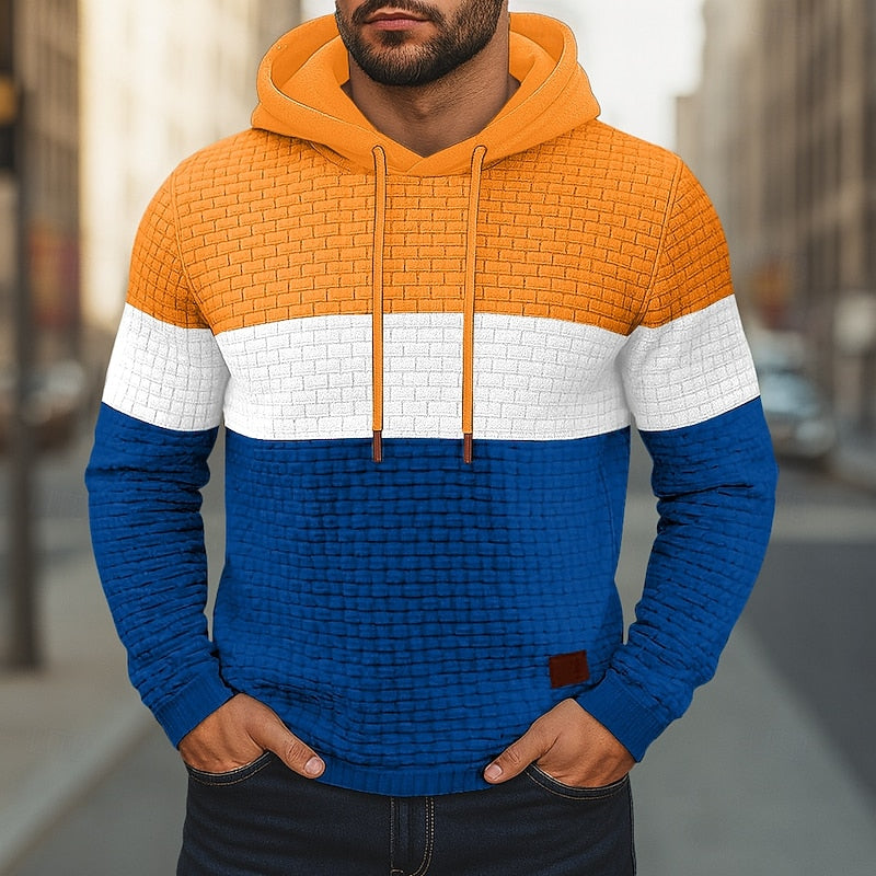 Wilbur | Panelled Colour Block Hoodie