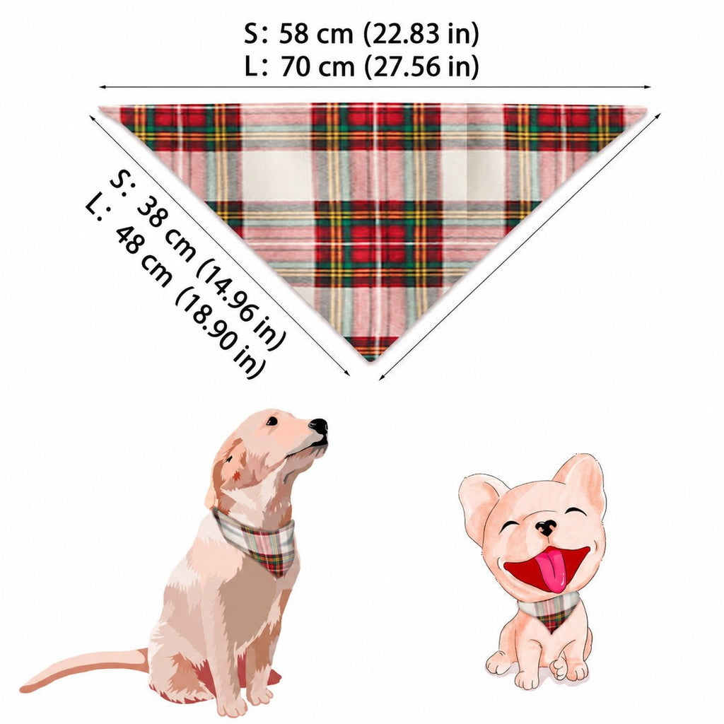 Matching family Christmas pyjamas in red and cream tartan check with red ribbed cuffs - view 6