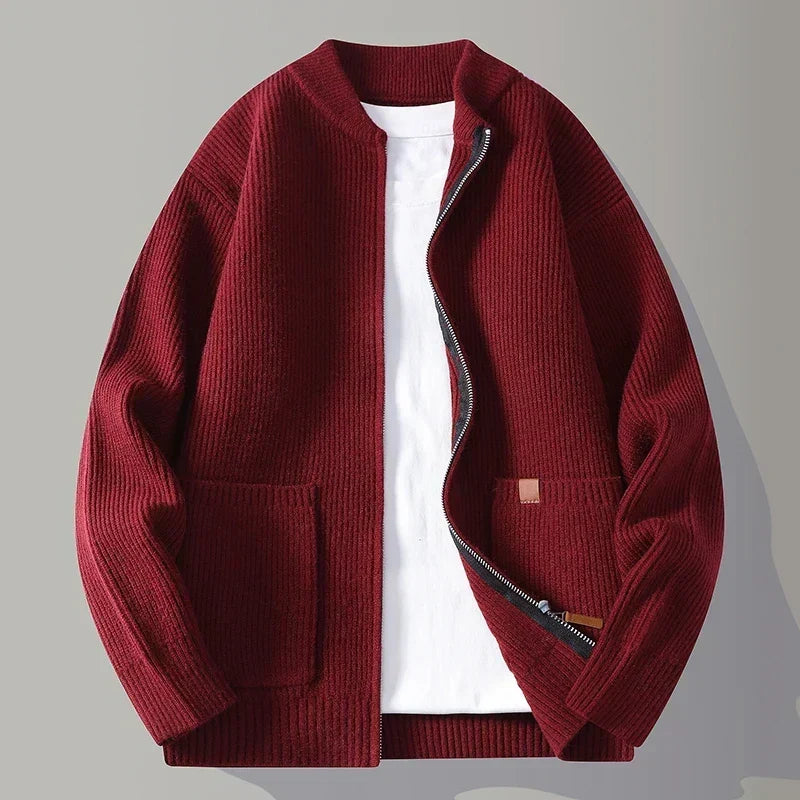 Men's ribbed oversized open cardigan, view 6