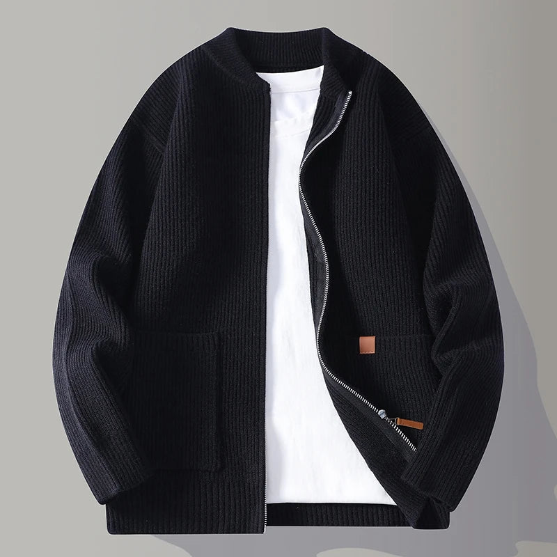 Men's ribbed oversized open cardigan, view 7