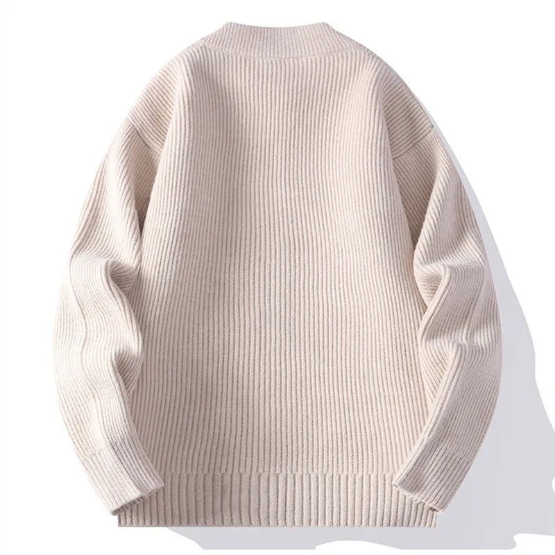 Men's ribbed oversized open cardigan, view 8