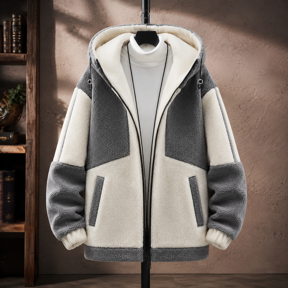 Winston | Fleece Lined Colour Block Hooded Jacket