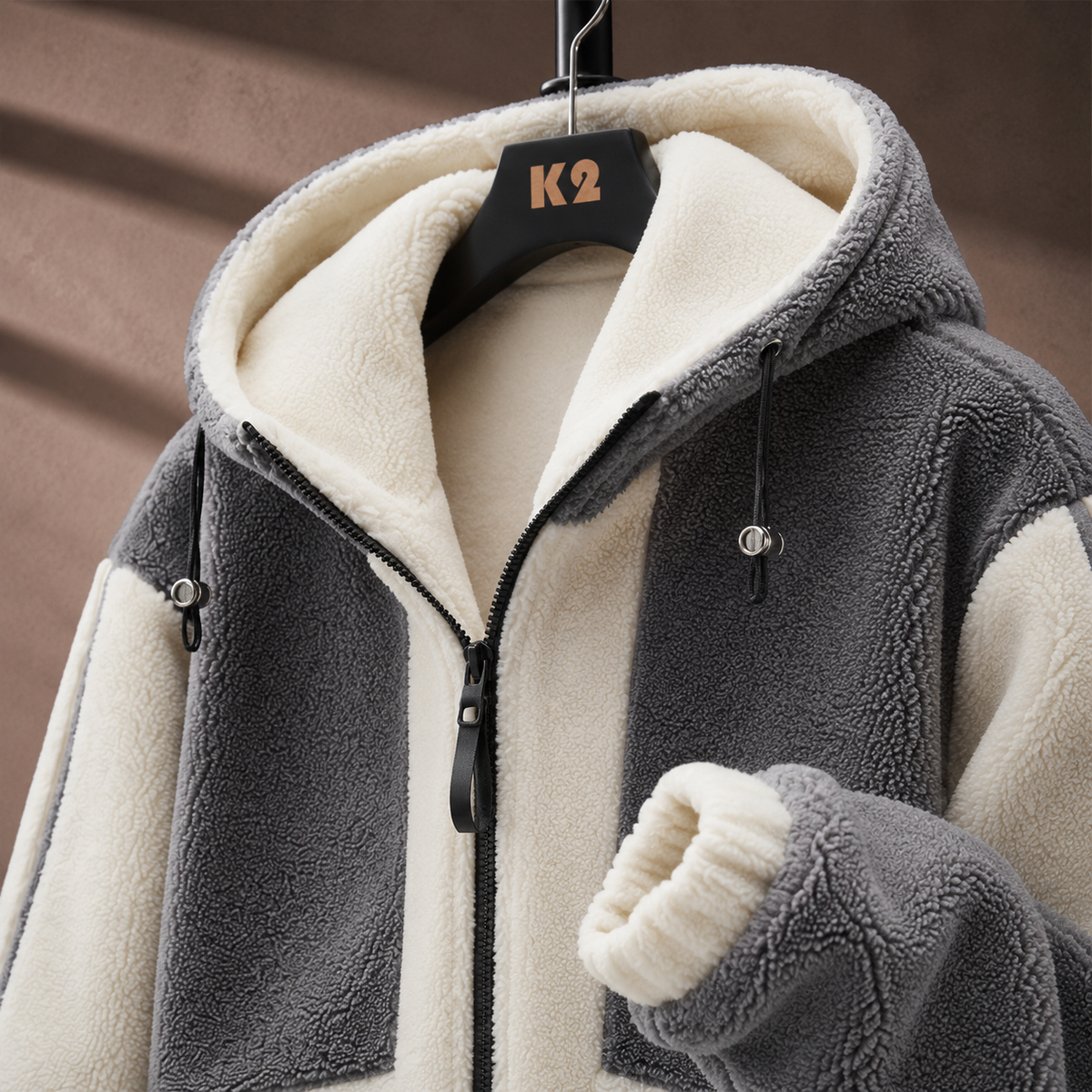 Winston | Fleece Lined Colour Block Hooded Jacket