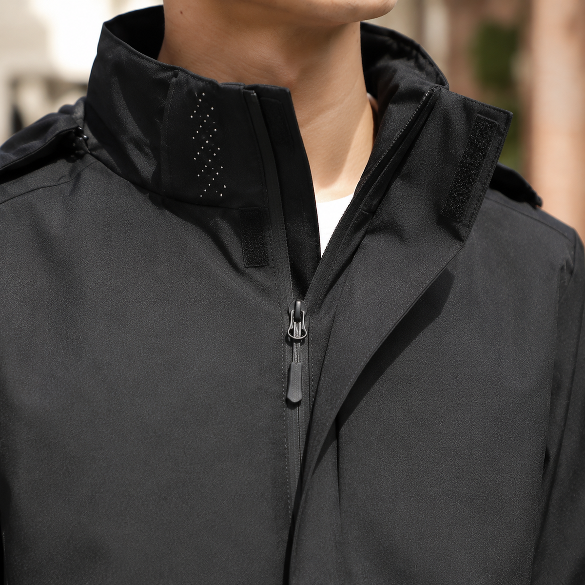 Angelo | High Collar Concealed Zip Jacket