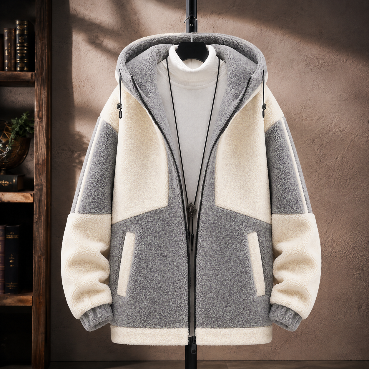 Winston | Fleece Lined Colour Block Hooded Jacket
